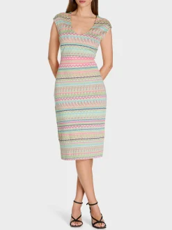 Marc Cain Kleider|Strick-SCHMALES STRICKKLEID KNITTED IN GERMANY light apple green