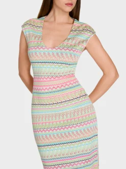 Marc Cain Kleider|Strick-SCHMALES STRICKKLEID KNITTED IN GERMANY light apple green