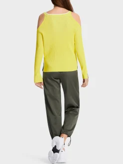 Marc Cain Pullover & Sweatshirts|Strick-SCHULTERFREIER SWEATER AUS VISKOSE soft limeade