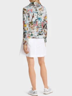 Marc Cain Blazer|Hosenanzüge-SCUBA-BLAZER MIT MEMORIESPRINT light neon red