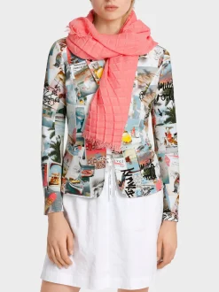 Marc Cain Blazer|Hosenanzüge-SCUBA-BLAZER MIT MEMORIESPRINT light neon red