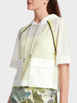 Marc Cain Pullover & Sweatshirts-SEMITRANSPARENTES SWEATSHIRT off-white