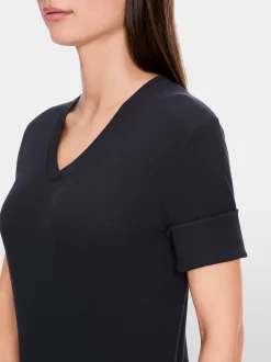 Marc Cain Shirts & Tops-SHIRT AUS BAUMWOLL-RIPP-JERSEY midnight blue