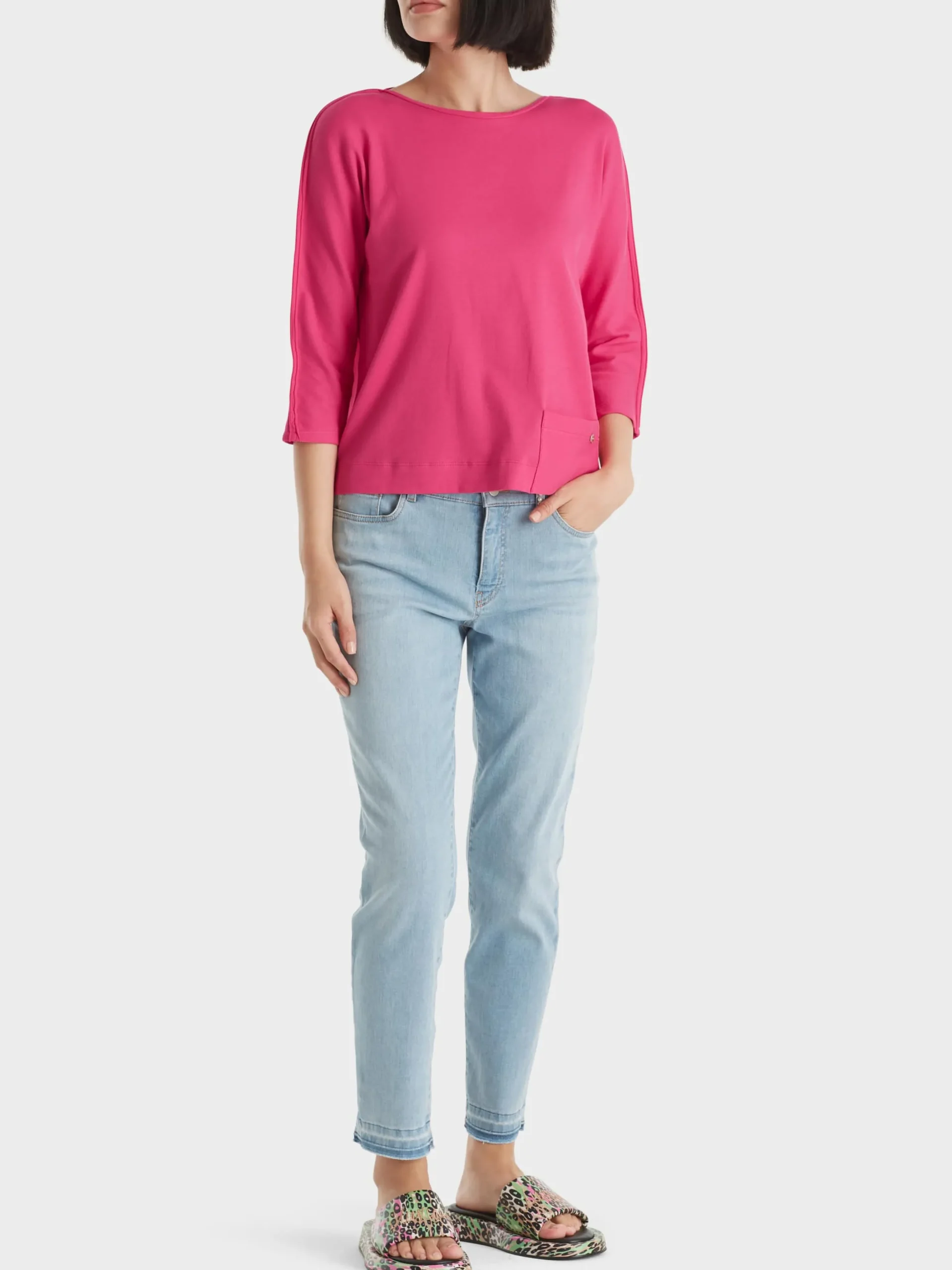 Marc Cain Shirts & Tops-SHIRT AUS BAUMWOLLSTRETCH super pink