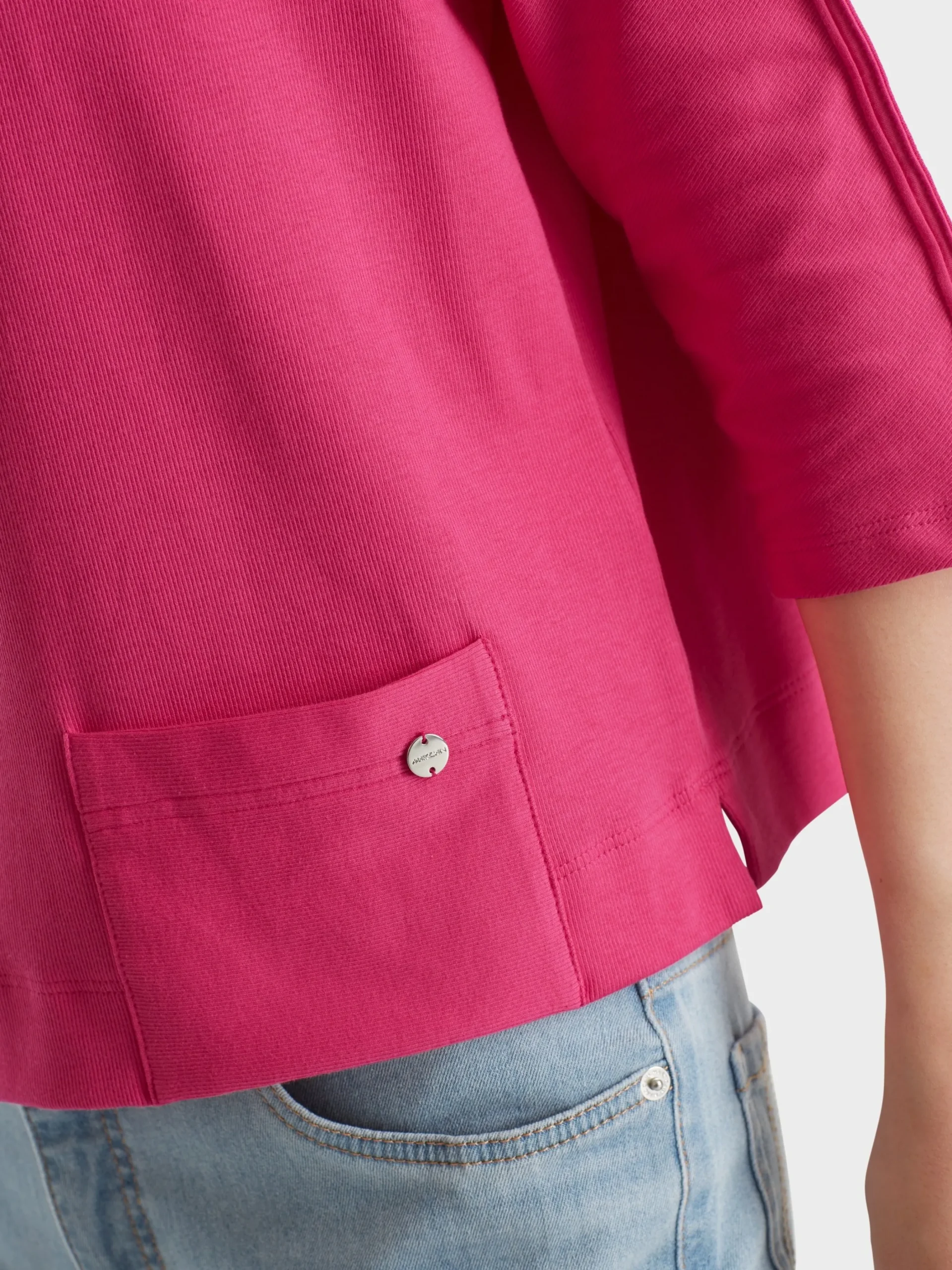 Marc Cain Shirts & Tops-SHIRT AUS BAUMWOLLSTRETCH super pink