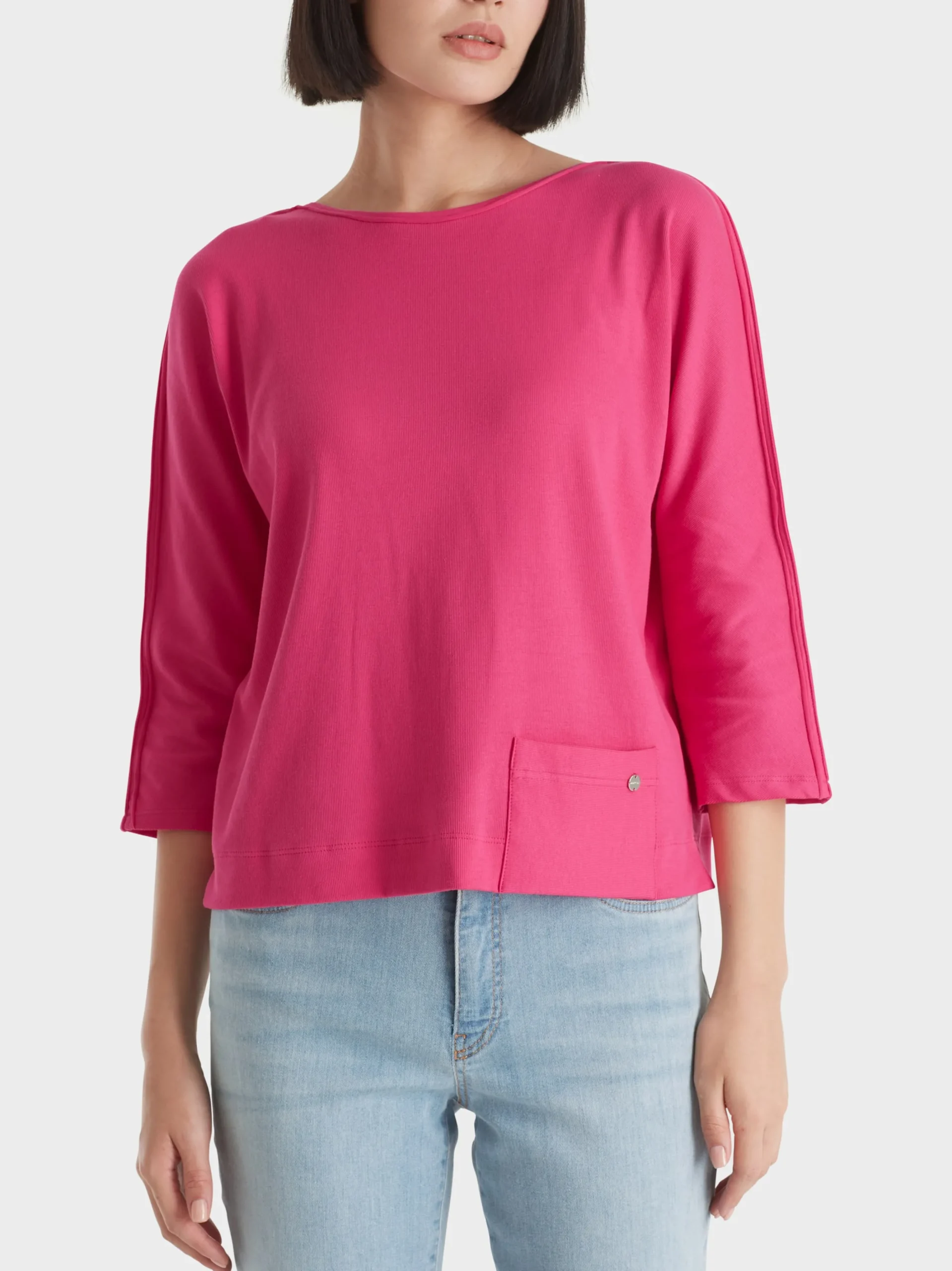 Marc Cain Shirts & Tops-SHIRT AUS BAUMWOLLSTRETCH super pink