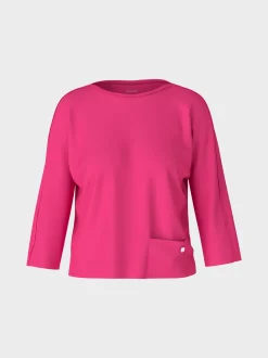 Marc Cain Shirts & Tops-SHIRT AUS BAUMWOLLSTRETCH super pink