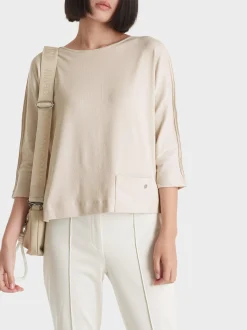 Marc Cain Shirts & Tops-SHIRT AUS BAUMWOLLSTRETCH smoke