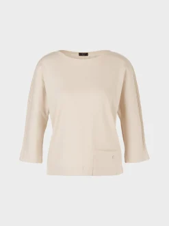 Marc Cain Shirts & Tops-SHIRT AUS BAUMWOLLSTRETCH smoke