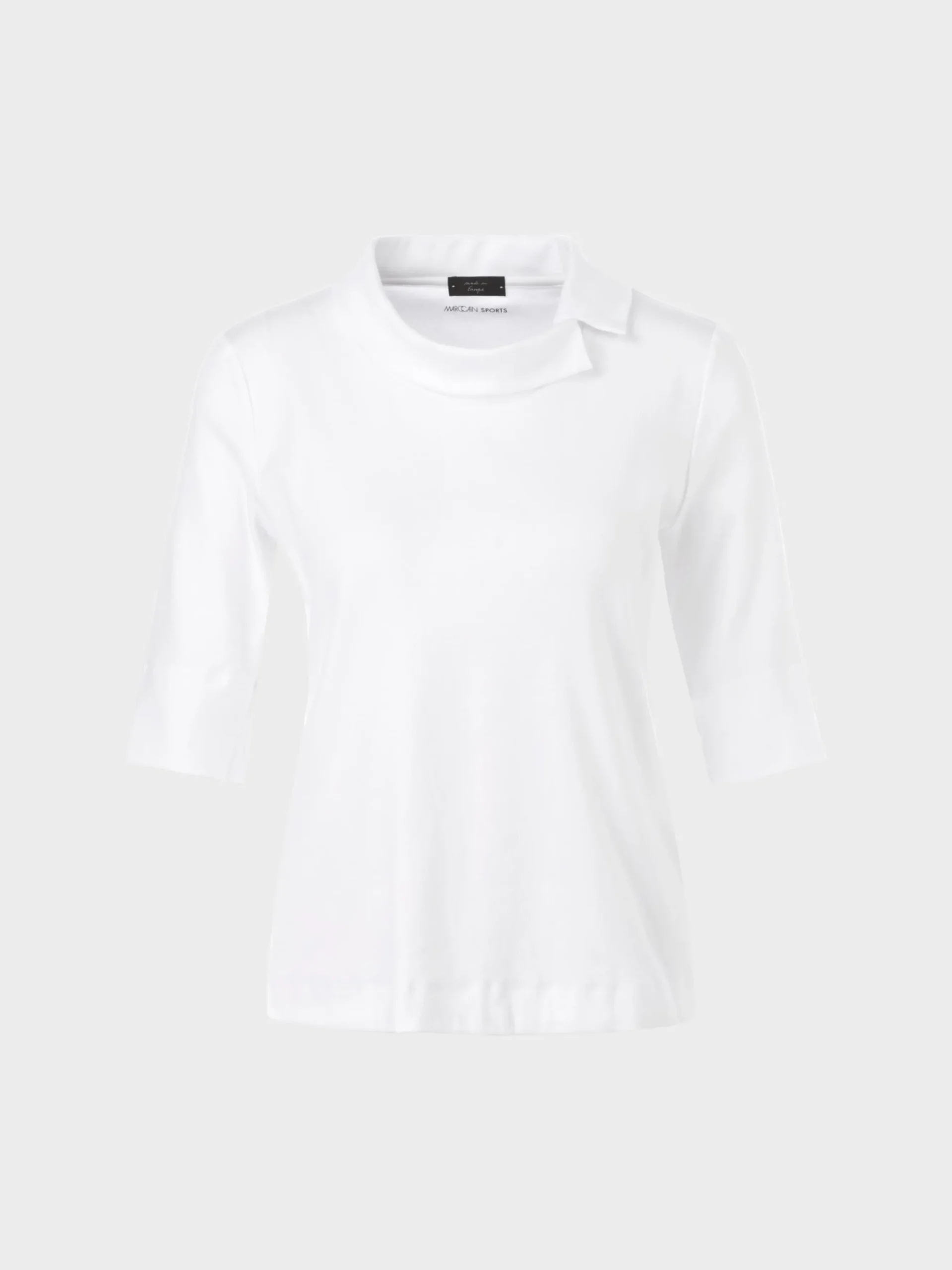Marc Cain Shirts & Tops-SHIRT MIT BESONDERER KRAGENLÖSUNG white