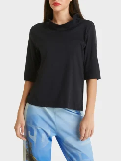Marc Cain Shirts & Tops-SHIRT MIT BESONDERER KRAGENLÖSUNG midnight blue