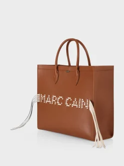 Marc Cain Taschen-SHOPPER BAG MIT APPLIKATION bright ochre