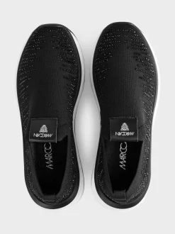 Marc Cain Schuhe-SOCK SNEAKER MIT GLITZERAPPLIKATION black