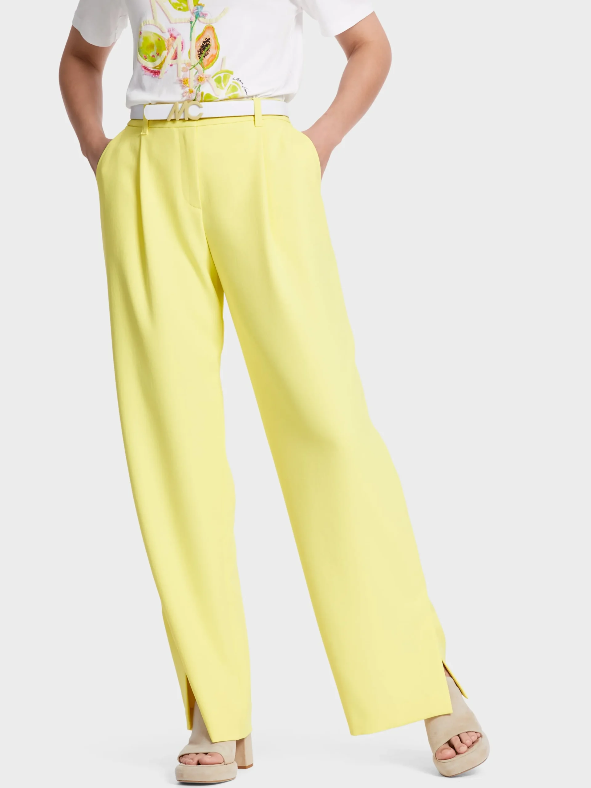 Marc Cain Hosenanzüge|Hosen-SOFTE HOSE WASCO pale lemon