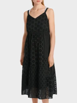 Marc Cain Kleider-SOMMERKLEID MIT LOCHSTICKEREI black
