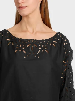 Marc Cain Blusen & Tuniken-SPITZENBLUSE IN A-SHAPE black
