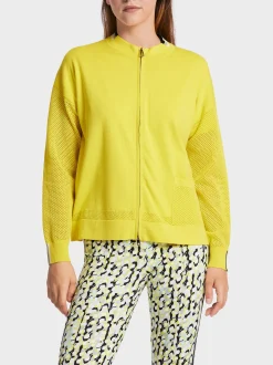 Marc Cain Jacken|Strick-SPORTIV UND ELEGANT – CARDIGAN MIT ZIPP soft limeade