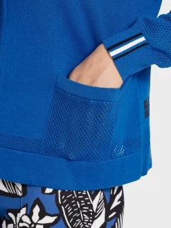 Marc Cain Jacken|Strick-SPORTIV UND ELEGANT – CARDIGAN MIT ZIPP bright royal blue