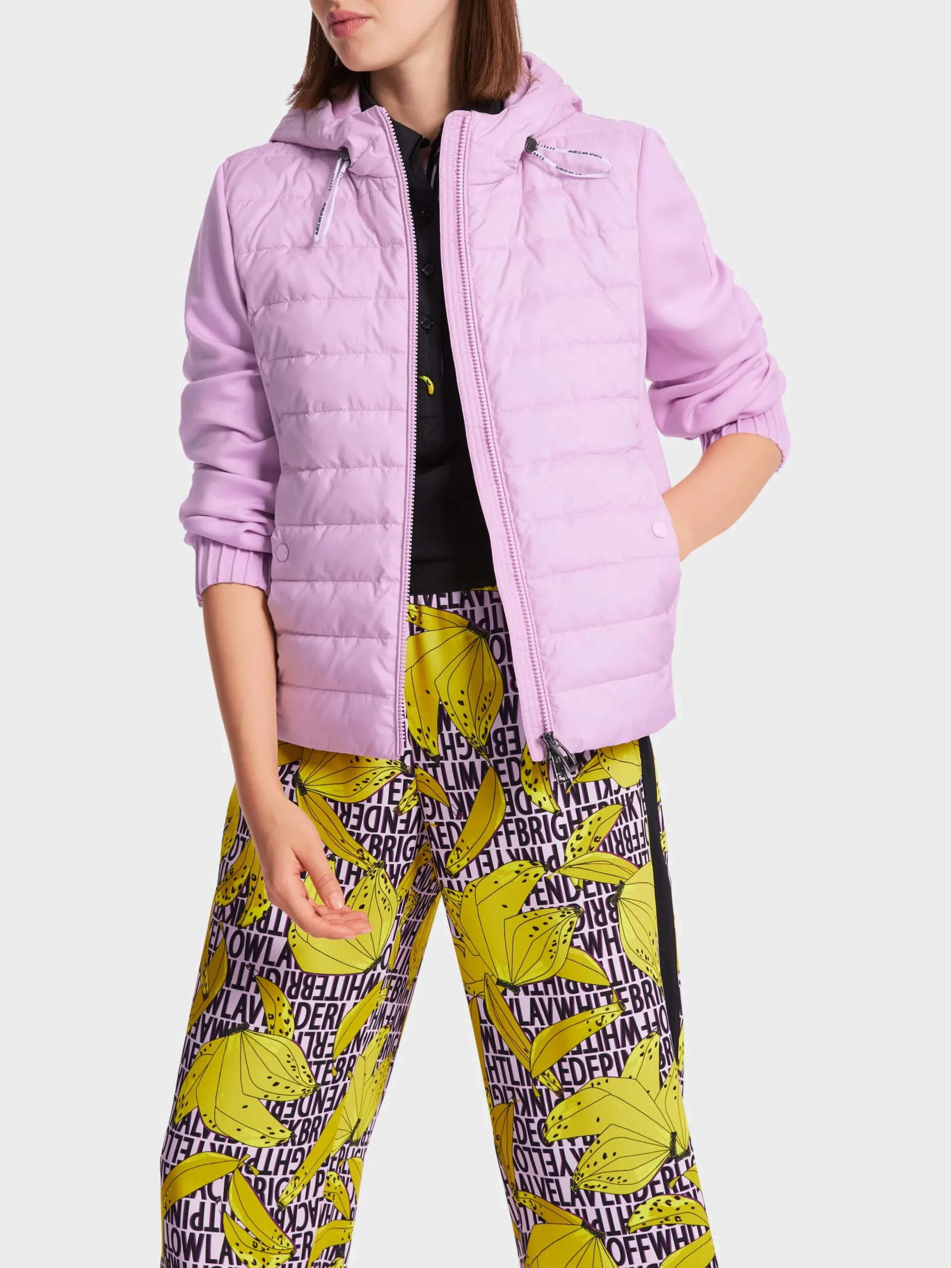 Marc Cain Jacken-SPORTIVE JACKE IN MATERIALMIX bright pink lavender