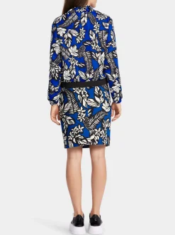 Marc Cain Jacken-SPORTIVE JACKE MIT FLORALEM PRINT bright royal blue