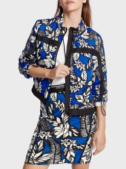 Marc Cain Jacken-SPORTIVE JACKE MIT FLORALEM PRINT bright royal blue