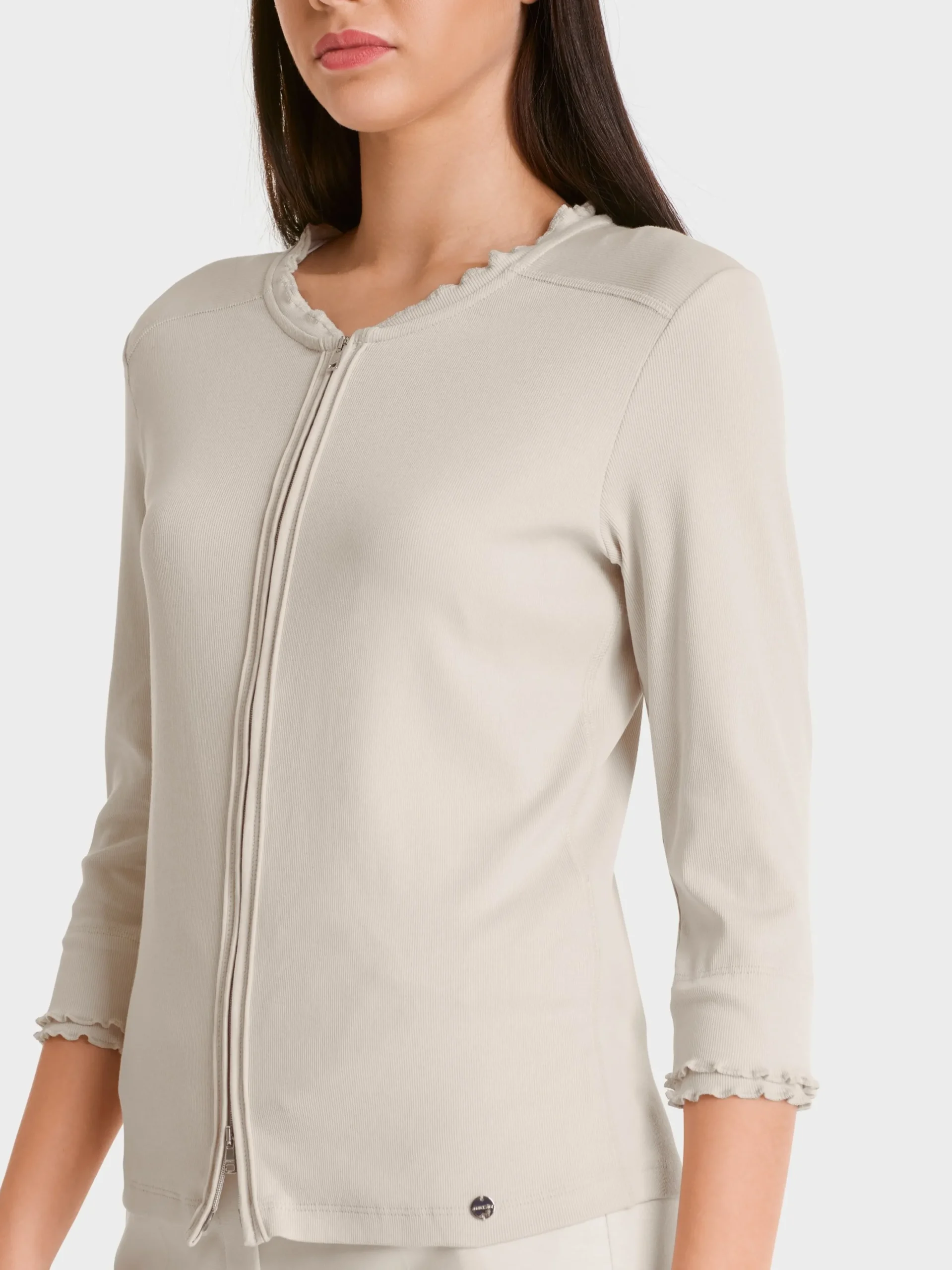 Marc Cain Jacken-SPORTIVE JACKE MIT RÜSCHENDETAIL smoke