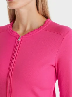 Marc Cain Jacken-SPORTIVE JACKE MIT RÜSCHENDETAIL super pink