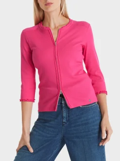 Marc Cain Jacken-SPORTIVE JACKE MIT RÜSCHENDETAIL super pink