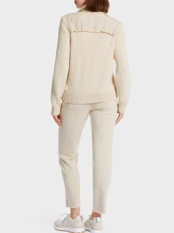 Marc Cain Jacken|Strick-SPORTIVER CARDIGAN KNITTED IN GERMANY soft moon rock