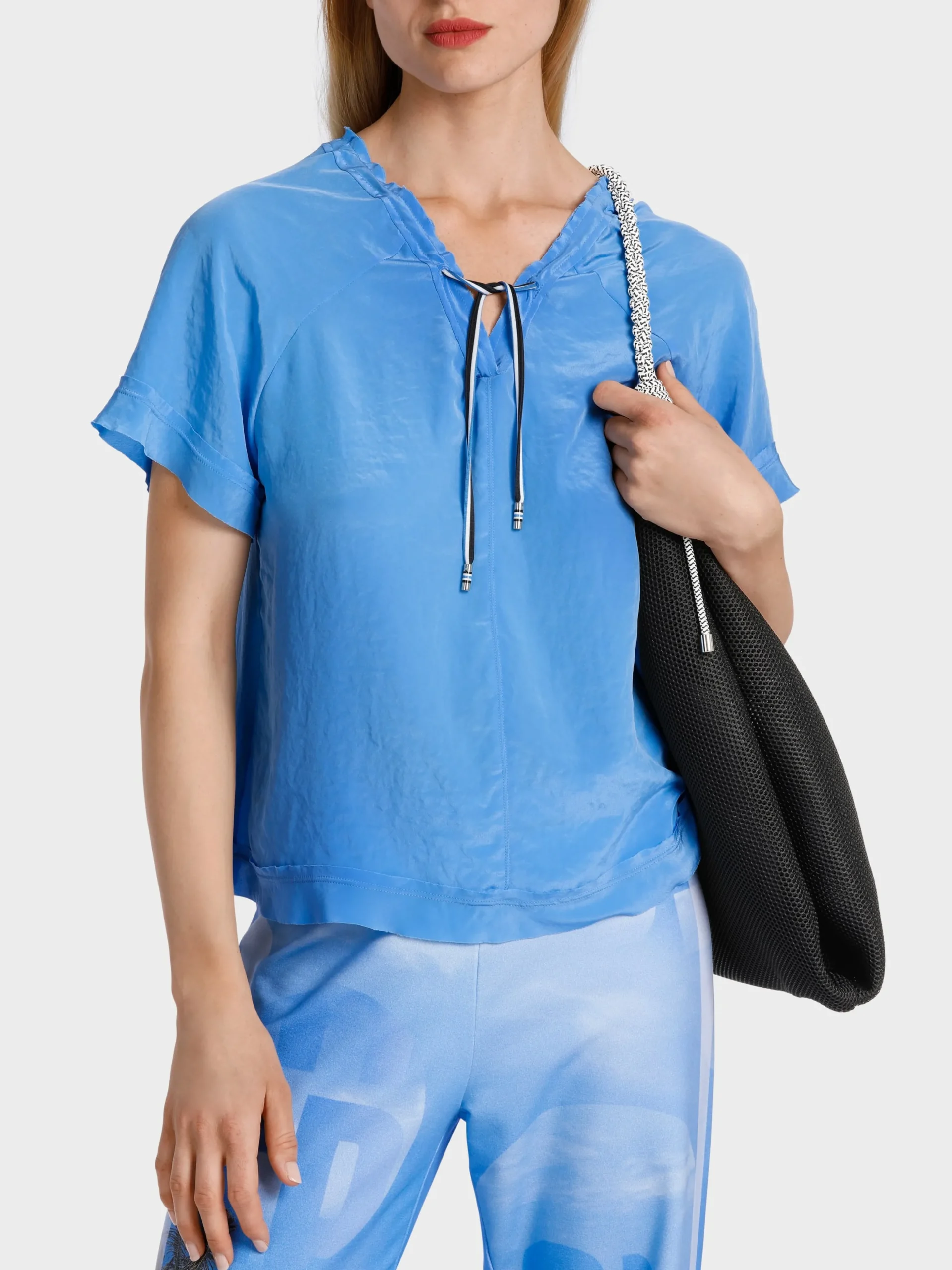 Marc Cain Blusen & Tuniken|Shirts & Tops-SPORTIVES BLUSENSHIRT bright azure