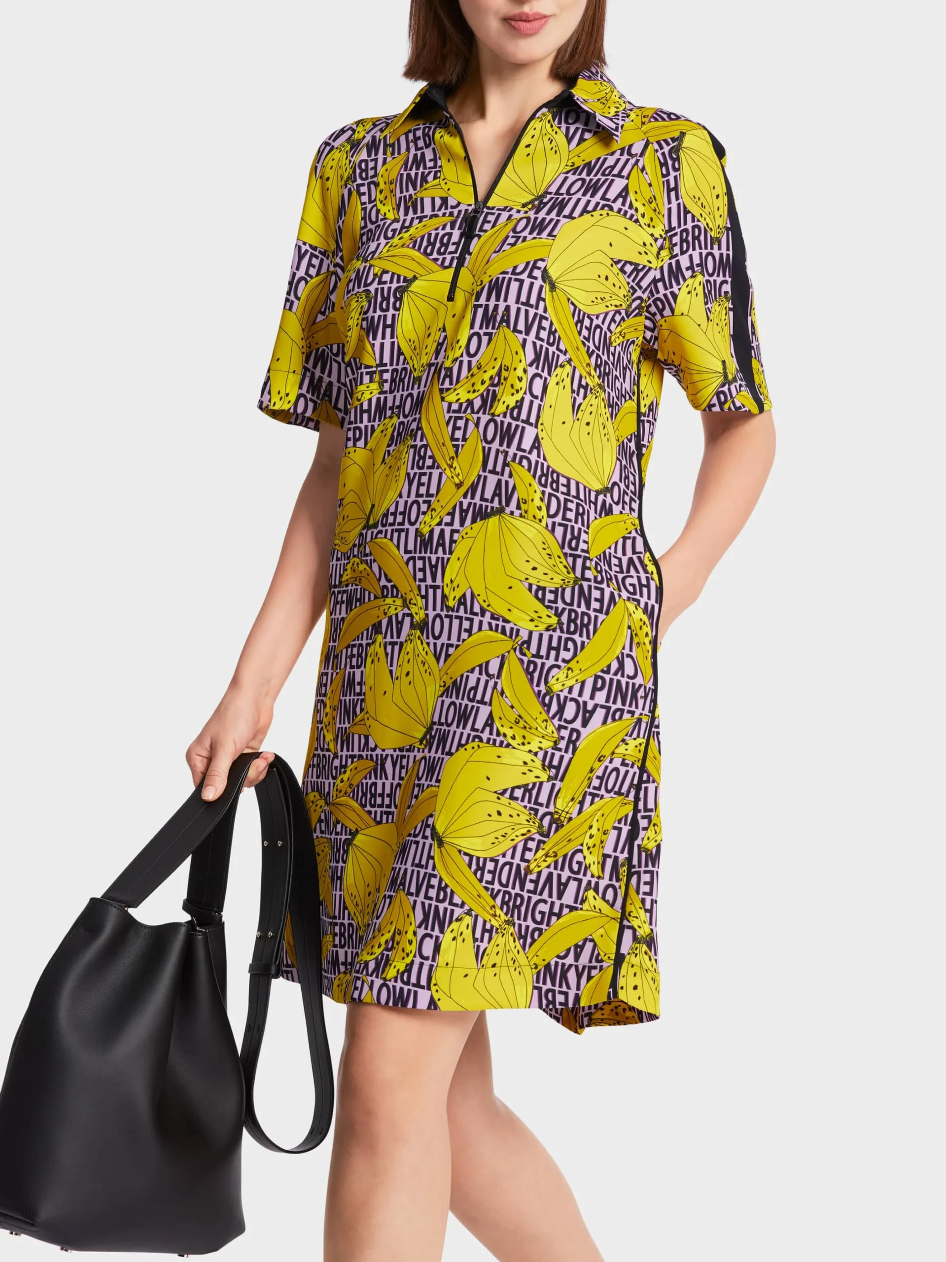 Marc Cain Kleider-SPORTIVES MINIKLEID IN A-LINIE bright pink lavender