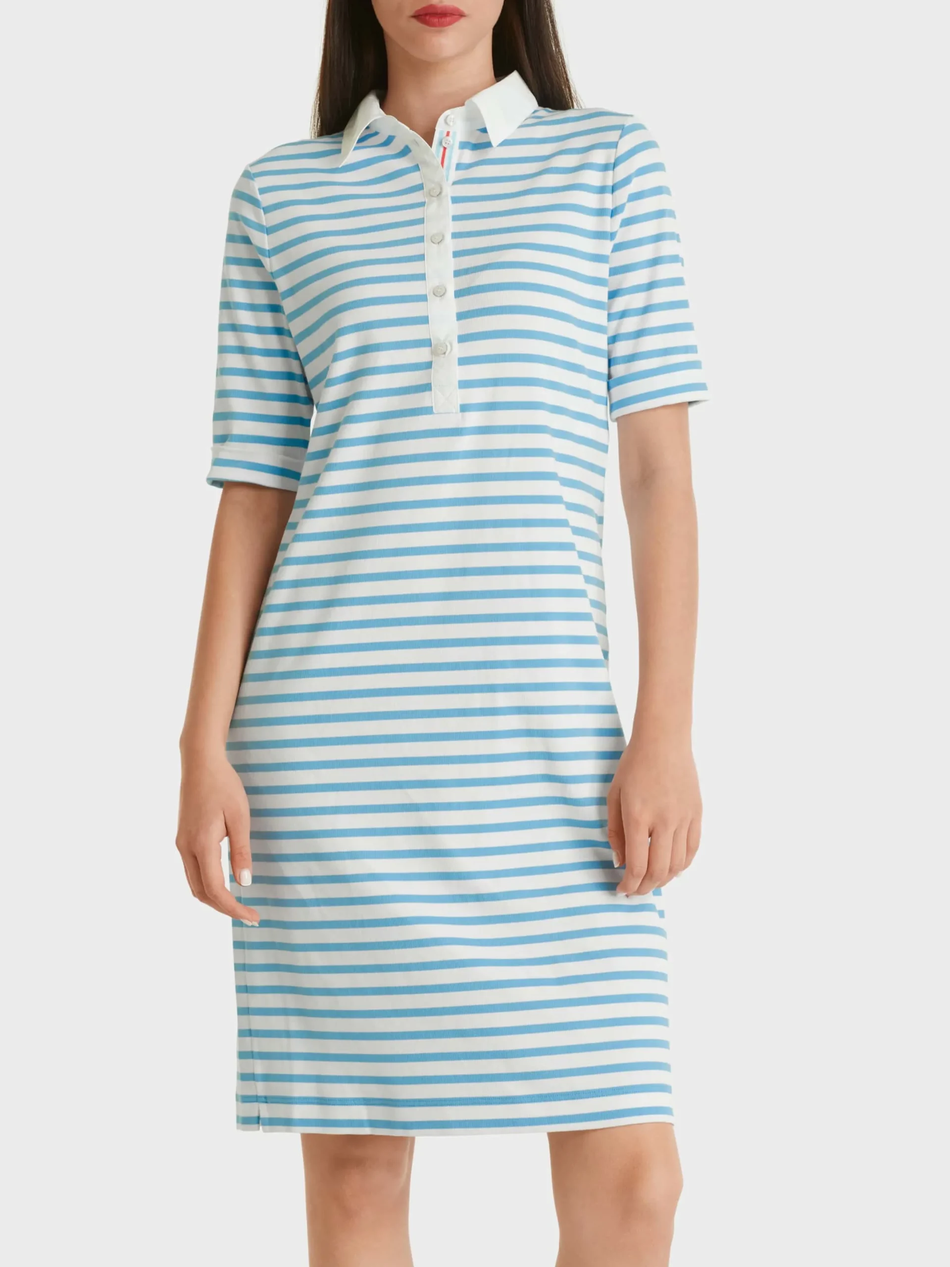 Marc Cain Kleider-SPORTIVES STREIFENKLEID light turquoise