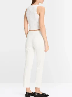 Marc Cain Hosen-STRETCH-HOSE MIT BIESEN off-white