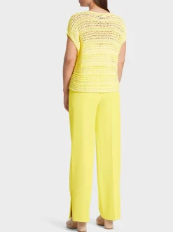 Marc Cain Strick|Pullover & Sweatshirts-STRICK-PULLUNDER "RETHINK TOGETHER" pale lemon