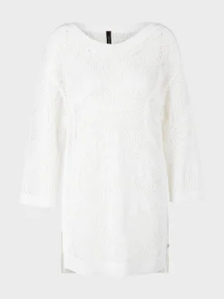Marc Cain Pullover & Sweatshirts|Strick-STRICK-SWEATER white
