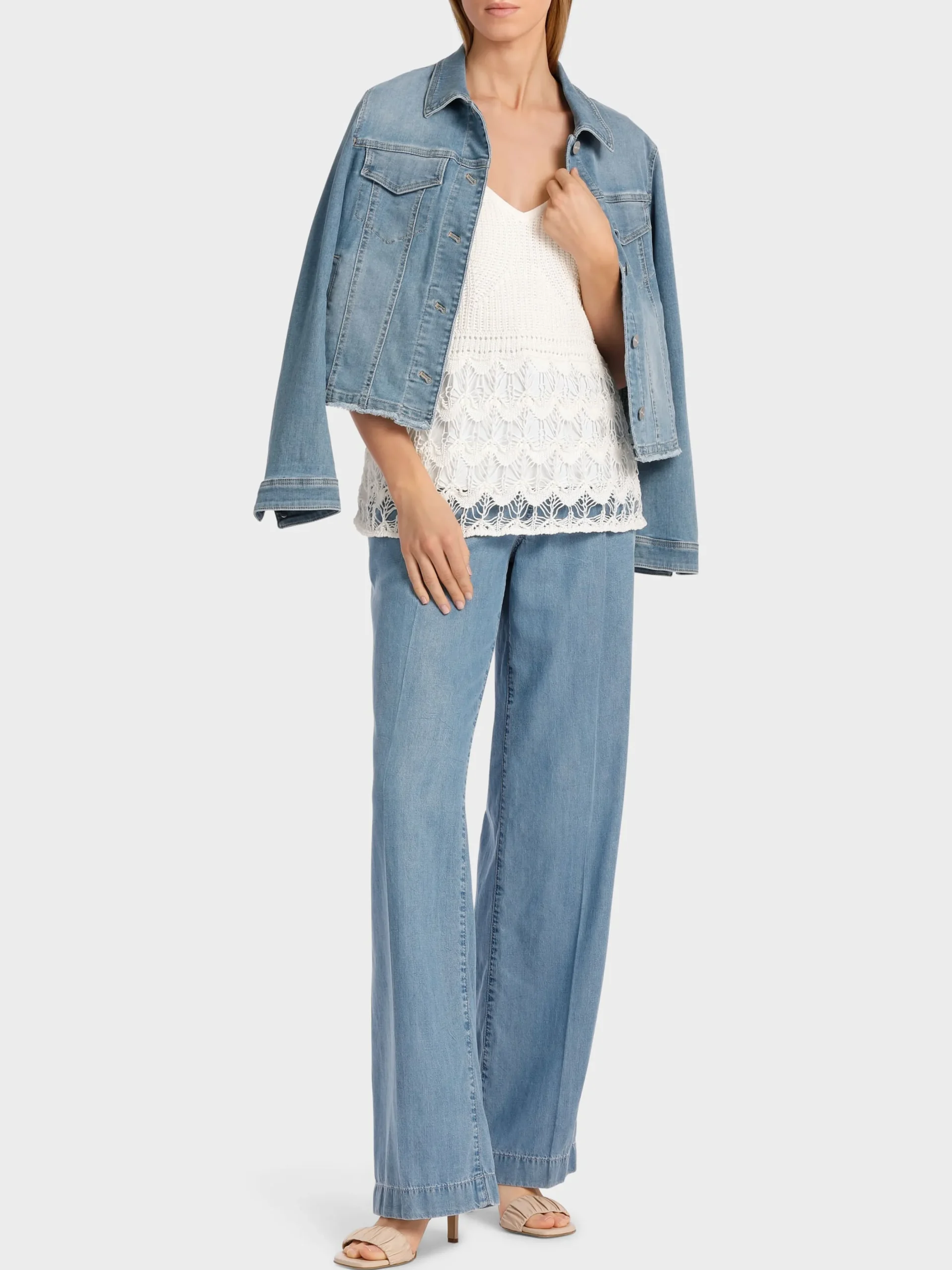 Marc Cain Shirts & Tops|Strick-STRICKTOP “RETHINK TOGETHER” off-white