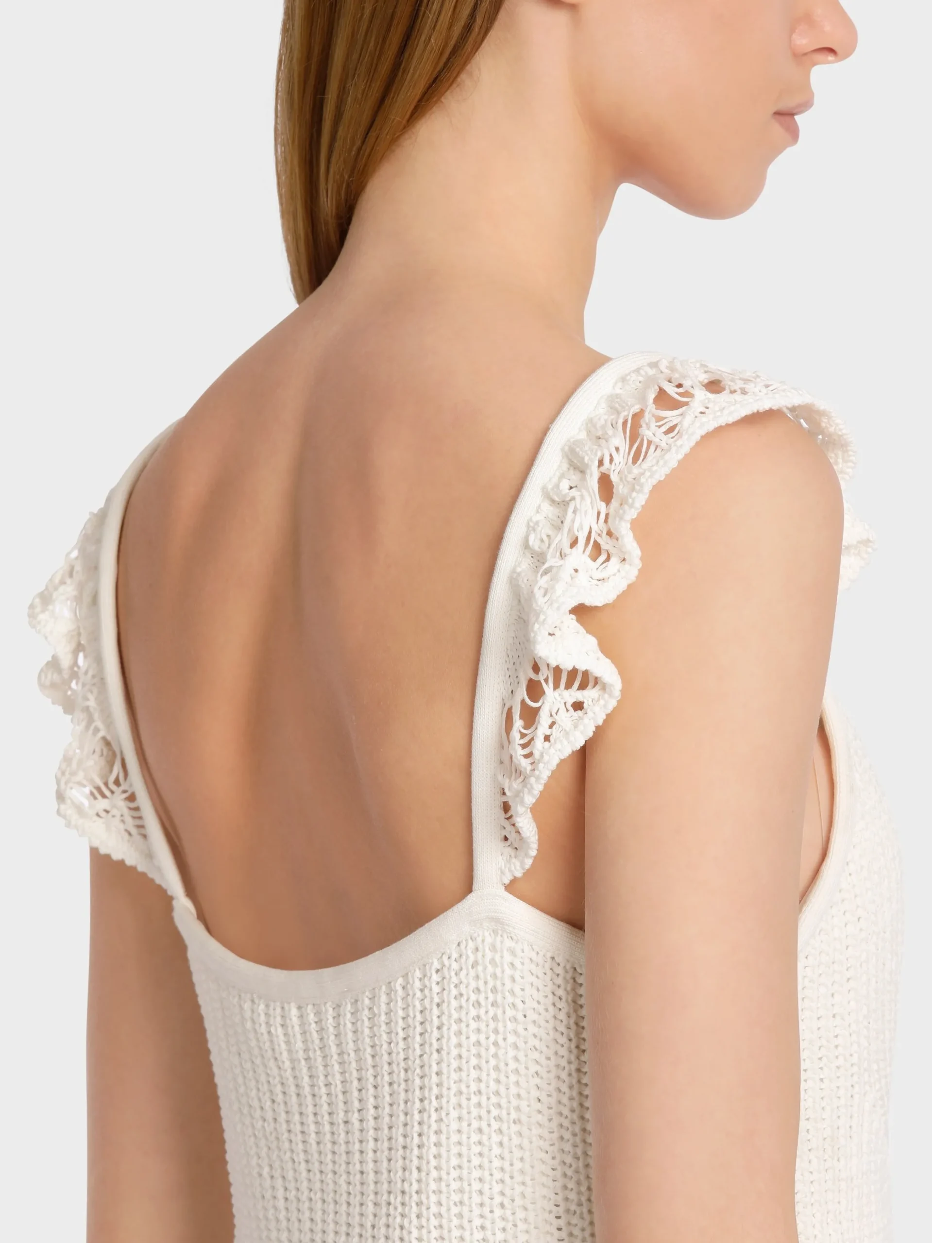 Marc Cain Shirts & Tops|Strick-STRICKTOP “RETHINK TOGETHER” off-white