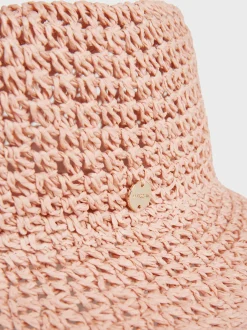 Marc Cain Accessoires-STROHHUT IM HÄKEL-DESIGN deep peach