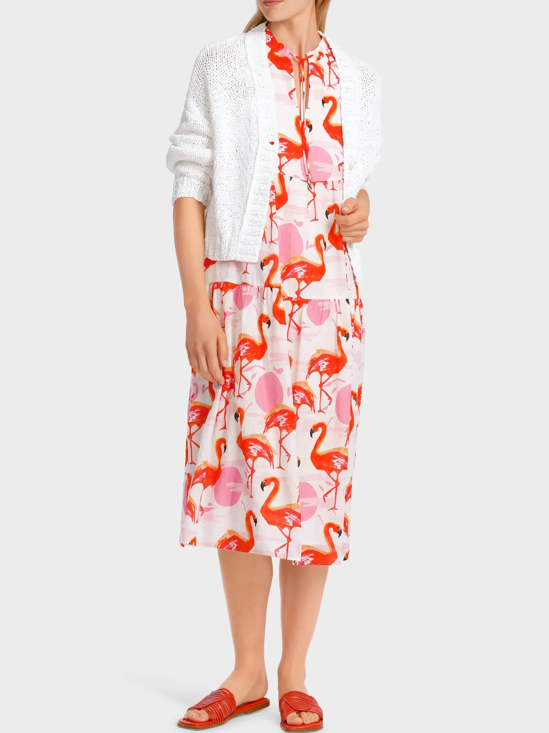 Marc Cain Kleider-STUFENKLEID MIT FLAMINGO-PRINT lip gloss