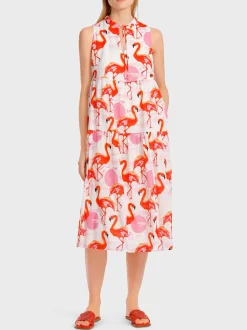 Marc Cain Kleider-STUFENKLEID MIT FLAMINGO-PRINT lip gloss