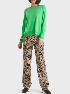 Marc Cain Pullover & Sweatshirts|Strick-SWEATER MIT KASCHMIR "RETHINK TOGETHER" new neon green