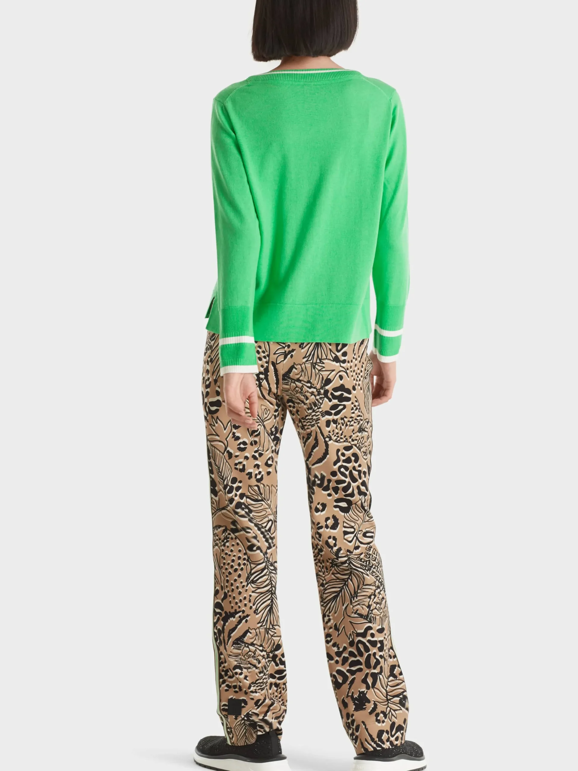 Marc Cain Pullover & Sweatshirts|Strick-SWEATER MIT KASCHMIR "RETHINK TOGETHER" new neon green