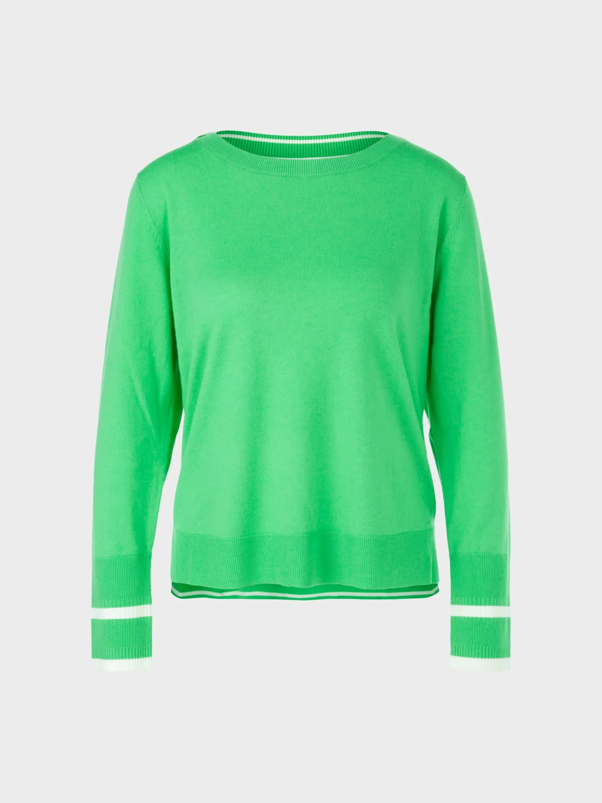 Marc Cain Pullover & Sweatshirts|Strick-SWEATER MIT KASCHMIR "RETHINK TOGETHER" new neon green