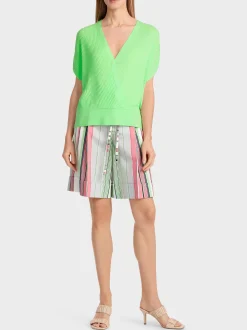 Marc Cain Pullover & Sweatshirts|Strick-SWEATER MIT WICKELEFFEKT light apple green