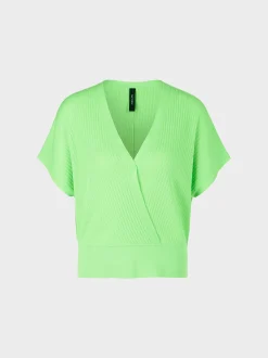 Marc Cain Pullover & Sweatshirts|Strick-SWEATER MIT WICKELEFFEKT light apple green