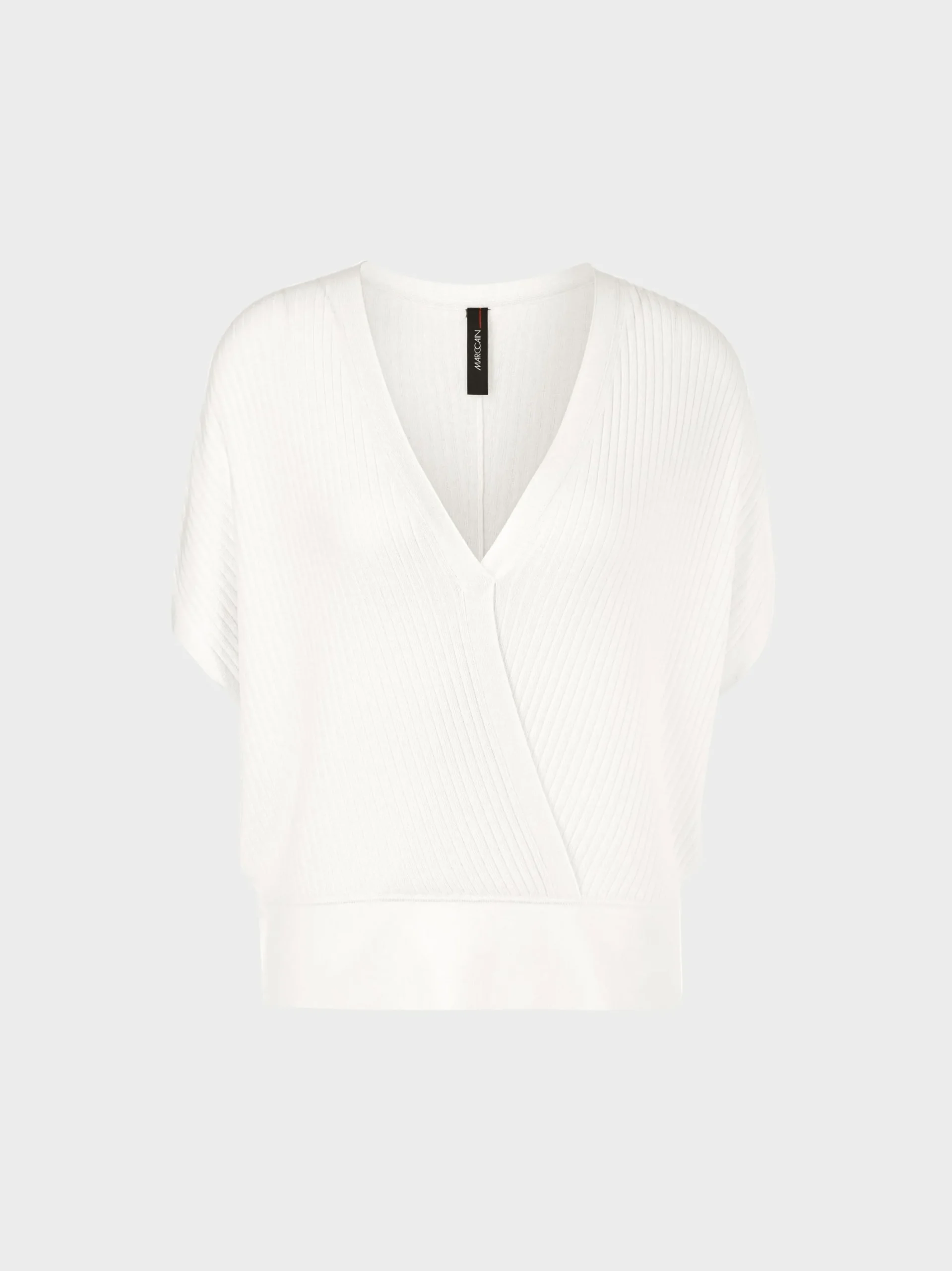 Marc Cain Pullover & Sweatshirts|Strick-SWEATER MIT WICKELEFFEKT off-white