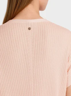 Marc Cain Pullover & Sweatshirts|Strick-SWEATER MIT WICKELEFFEKT soft rose