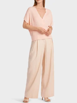 Marc Cain Pullover & Sweatshirts|Strick-SWEATER MIT WICKELEFFEKT soft rose