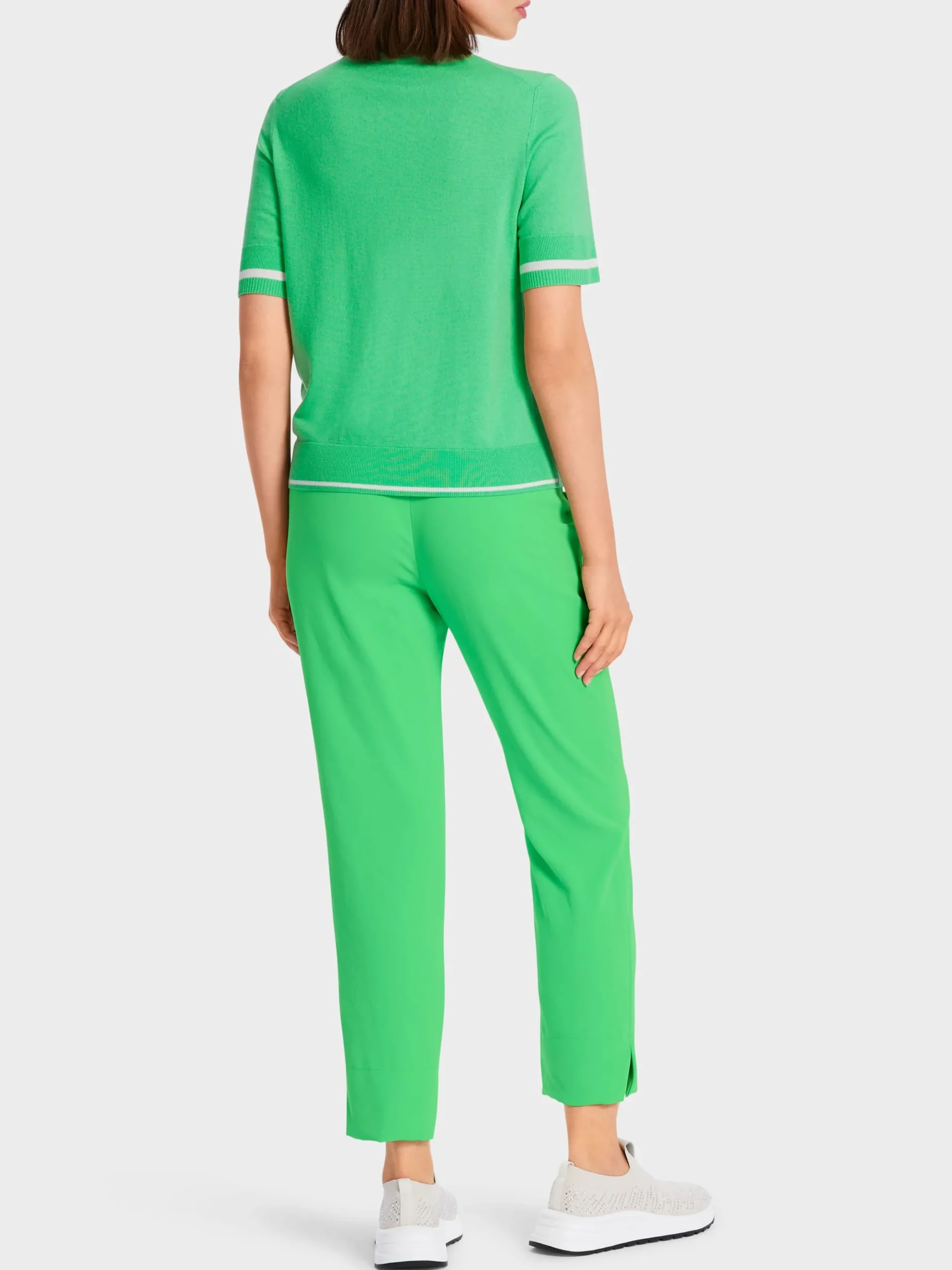 Marc Cain Pullover & Sweatshirts|Strick-SWEATER MIT ZIPP "RETHINK TOGETHER" new neon green