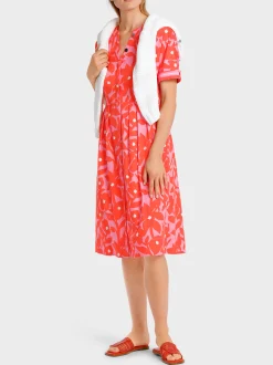 Marc Cain Kleider-TAILLIERTES KLEID MIT KIMONO-ÄRMEL lip gloss